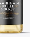 Clear Glass White Wine Bottle Mockup