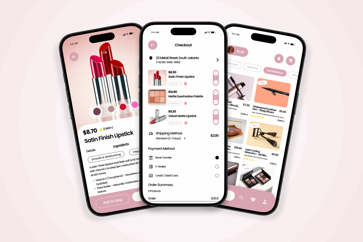 Beautiva – Skincare E-commerce App Design Template