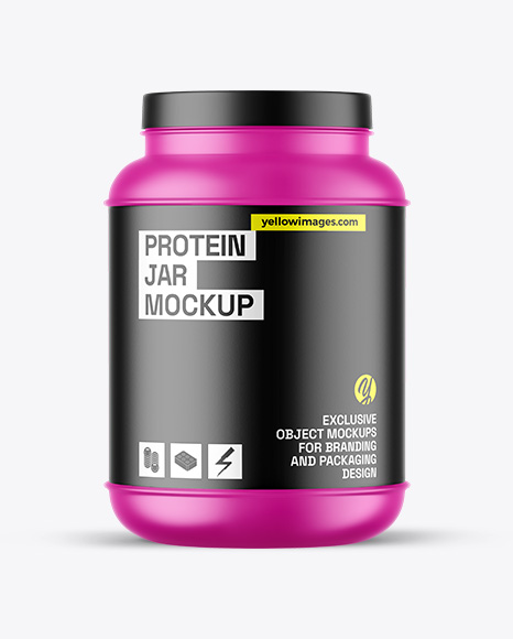 Matte Protein Jar Mockup