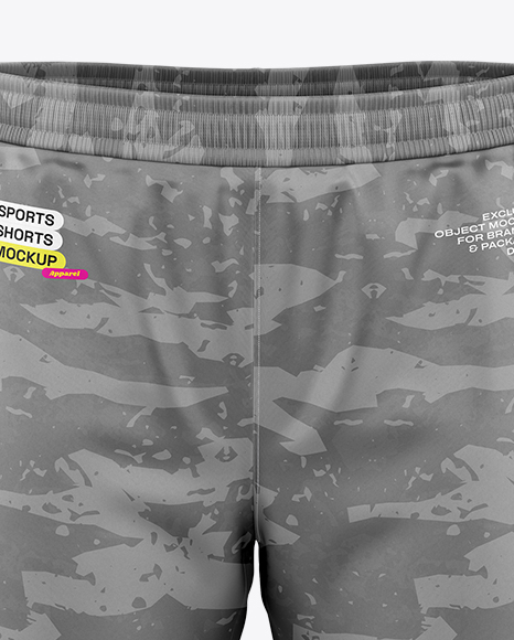 Men's Double-Layer Shorts Mockup - Front View