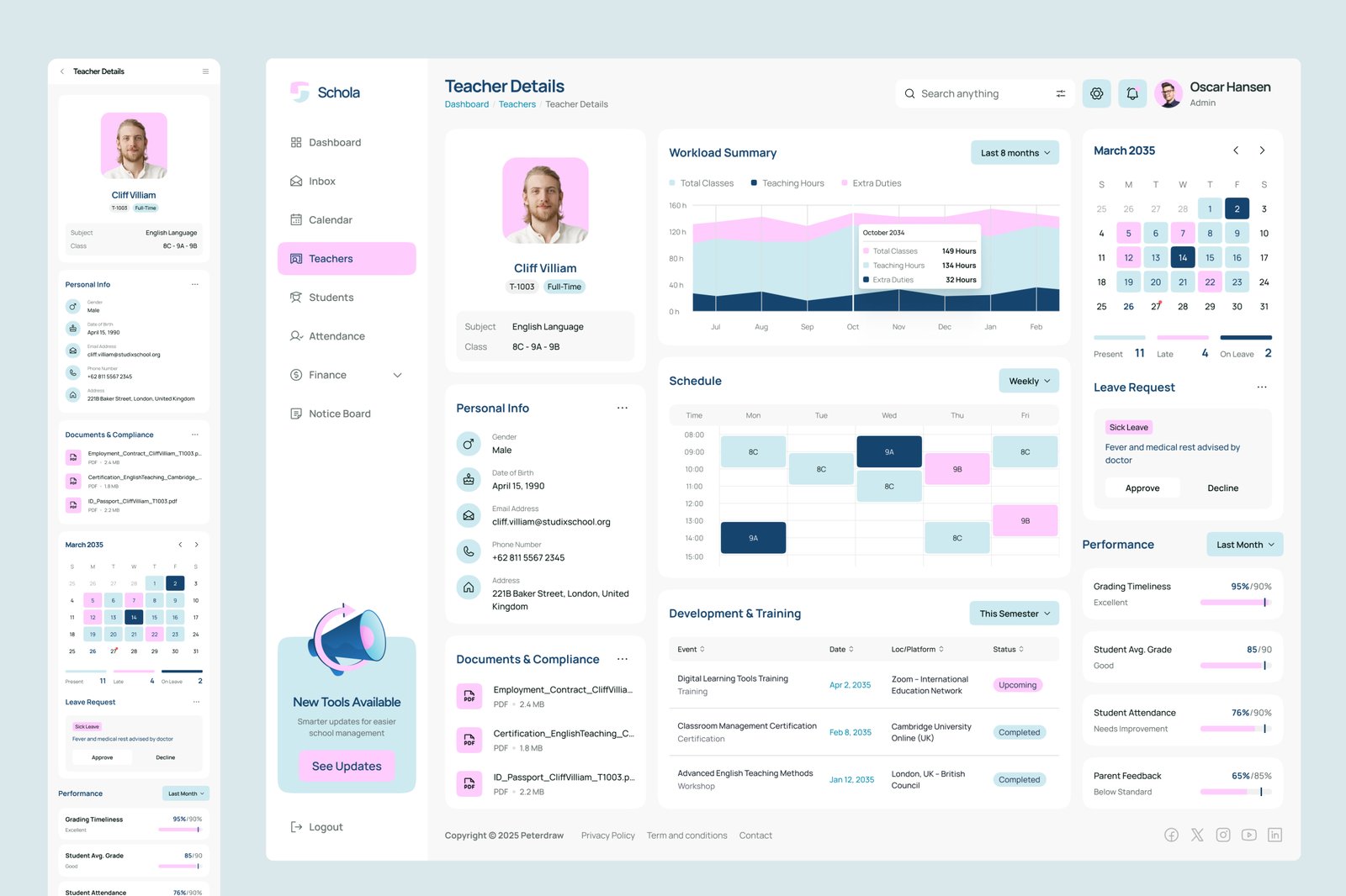 Schola – School Management Dashboard Figma Template