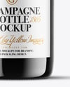 Dark Glass Champagne Bottle Mockup