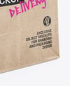 Kraft Paper Food Bag with Sticker Label Mockup