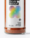 Clear Glass Jar with Cajun Seasoning Mockup