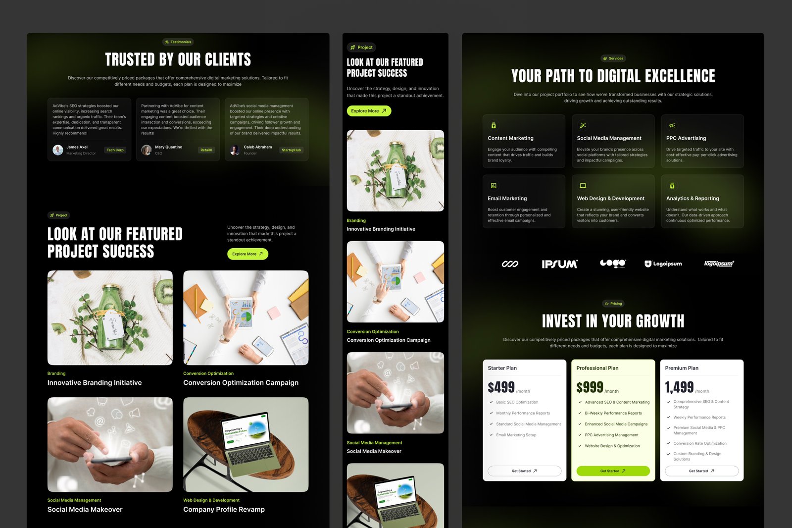 AdVibe - Digital Marketing Agency Website