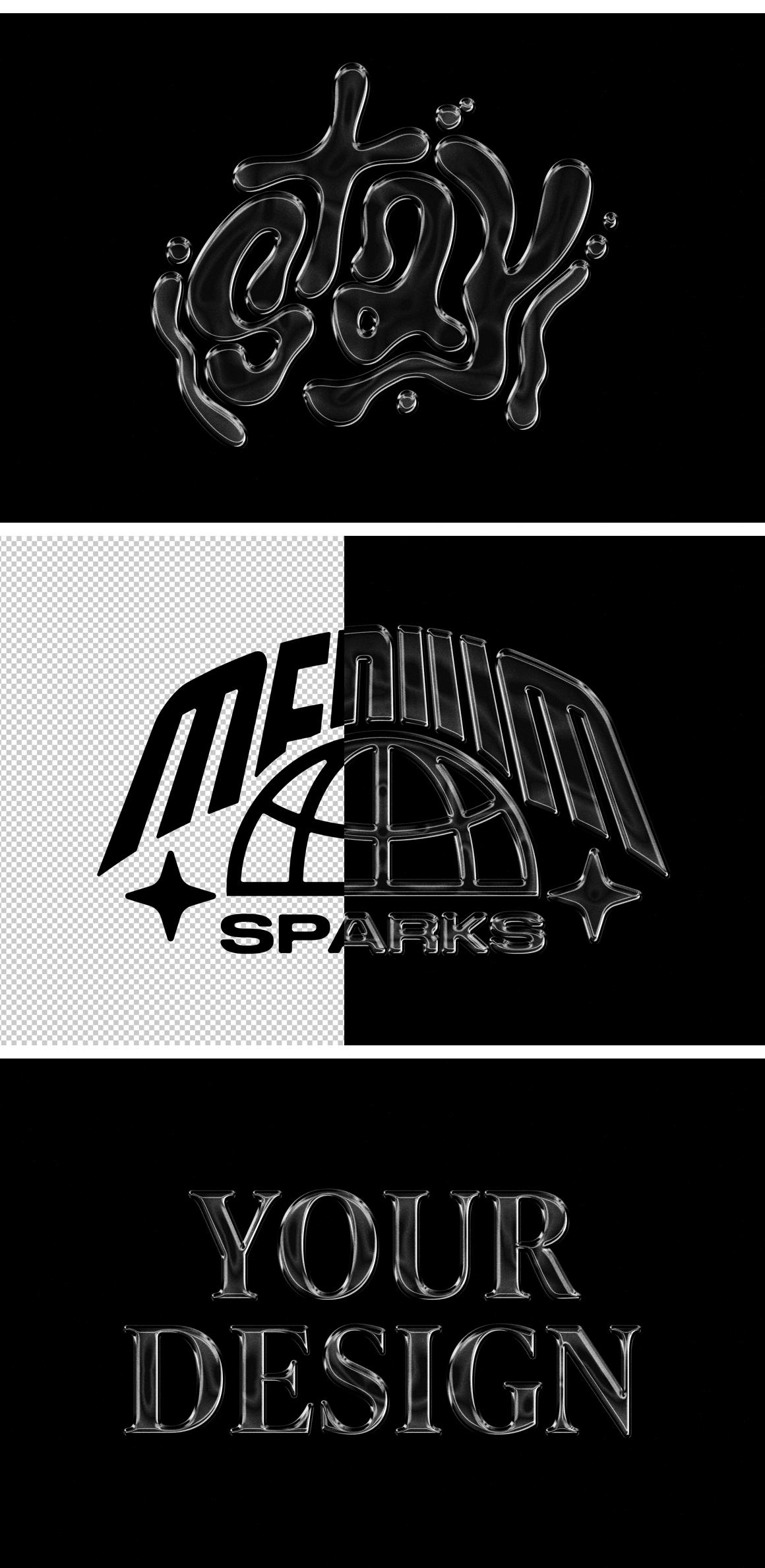 Glass Text &amp; Logo Effect Template
