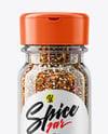 Glass Jar with Italian Seasoning Mockup