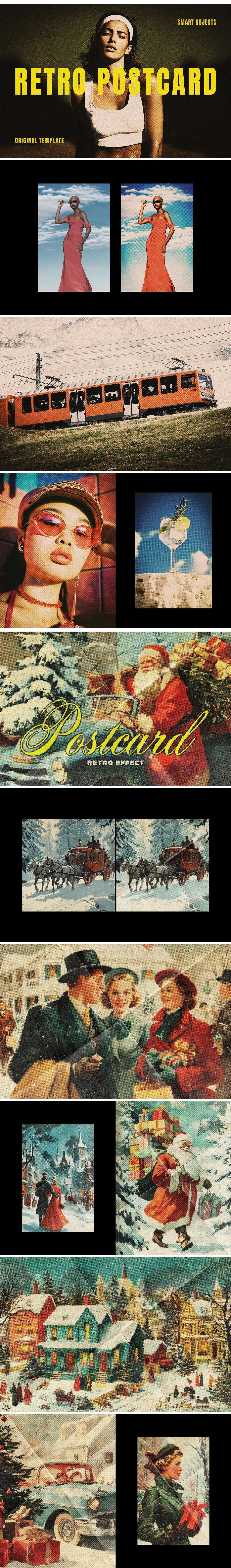 12-in-1 Vintage Postcard Effects Bundle