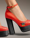 Platform Heels on Woman's Legs Mockup
