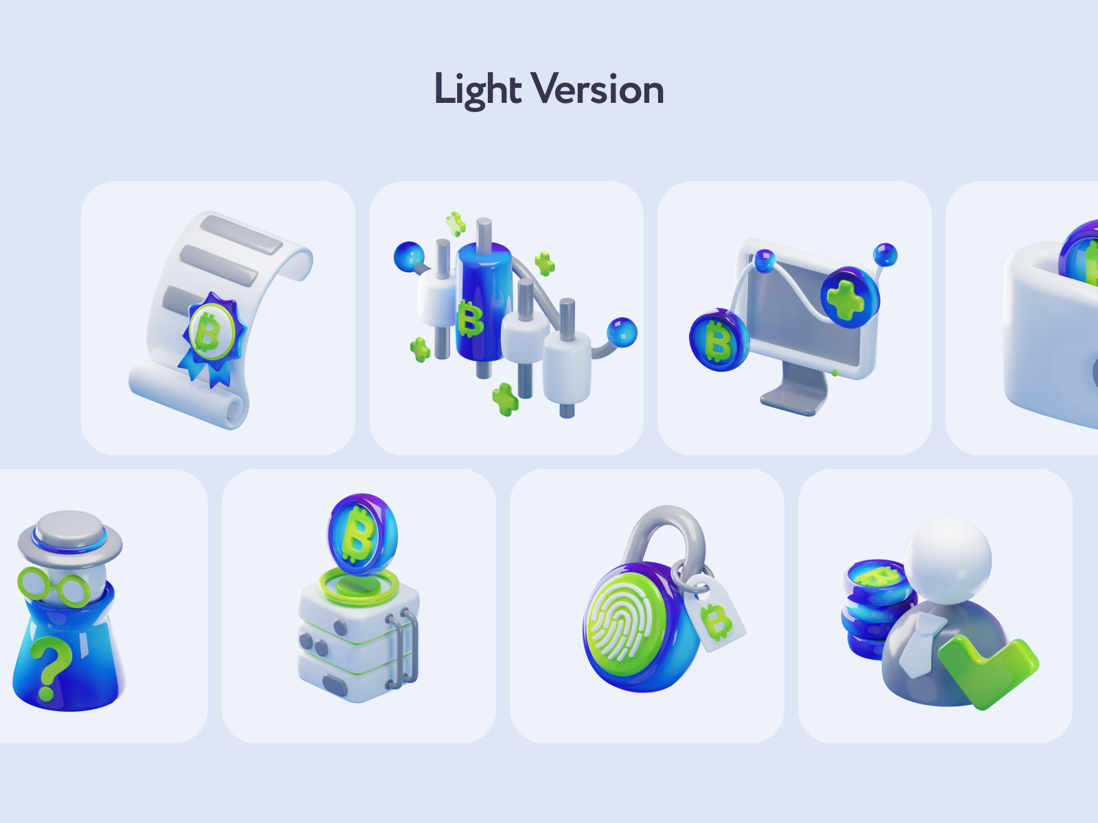 Cripsy Cryptocurrency 3D Icons