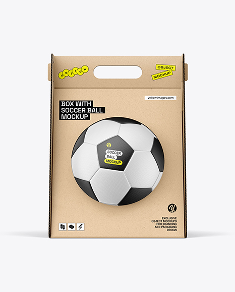 Kraft Box With Soccer Ball Mockup - Football+Ball+Photoshop+Template+Photoshop+Template+Hockey+Jersey+Football+Ball