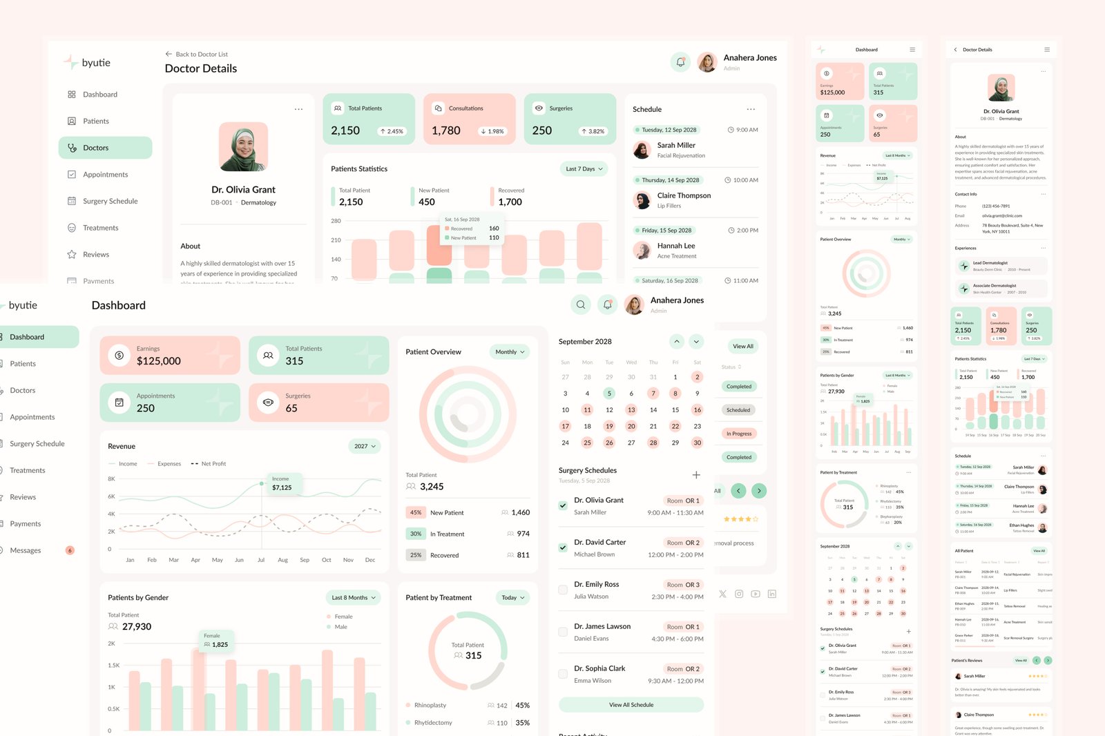 Byutie - Beauty Clinic Management Dashboard