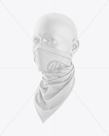 Neck Gaiter Mockup - Half Side View