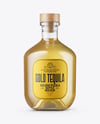 Golden Tequila Bottle Mockup