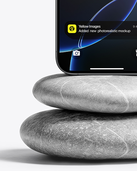 Apple Iphone on the Stones Mockup