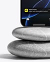 Apple Iphone on the Stones Mockup