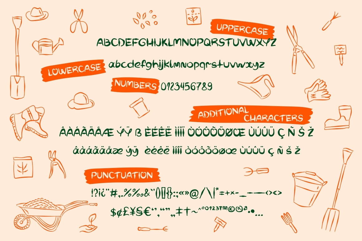 Garden Notes handwritten font