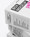Three Paper Boxes Mockup