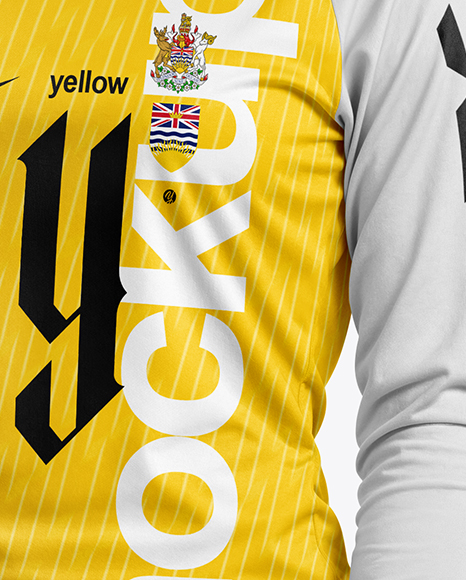 Female Soccer Goalkeeper Wearing Long Sleeve Jersey Mockup