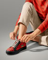 Woman Tying Sneakers Mockup