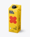 1L Carton Drink Box Mockup - Half Side view