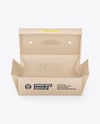 Kraft Perforated Paper Takeaway Food Box Mockup