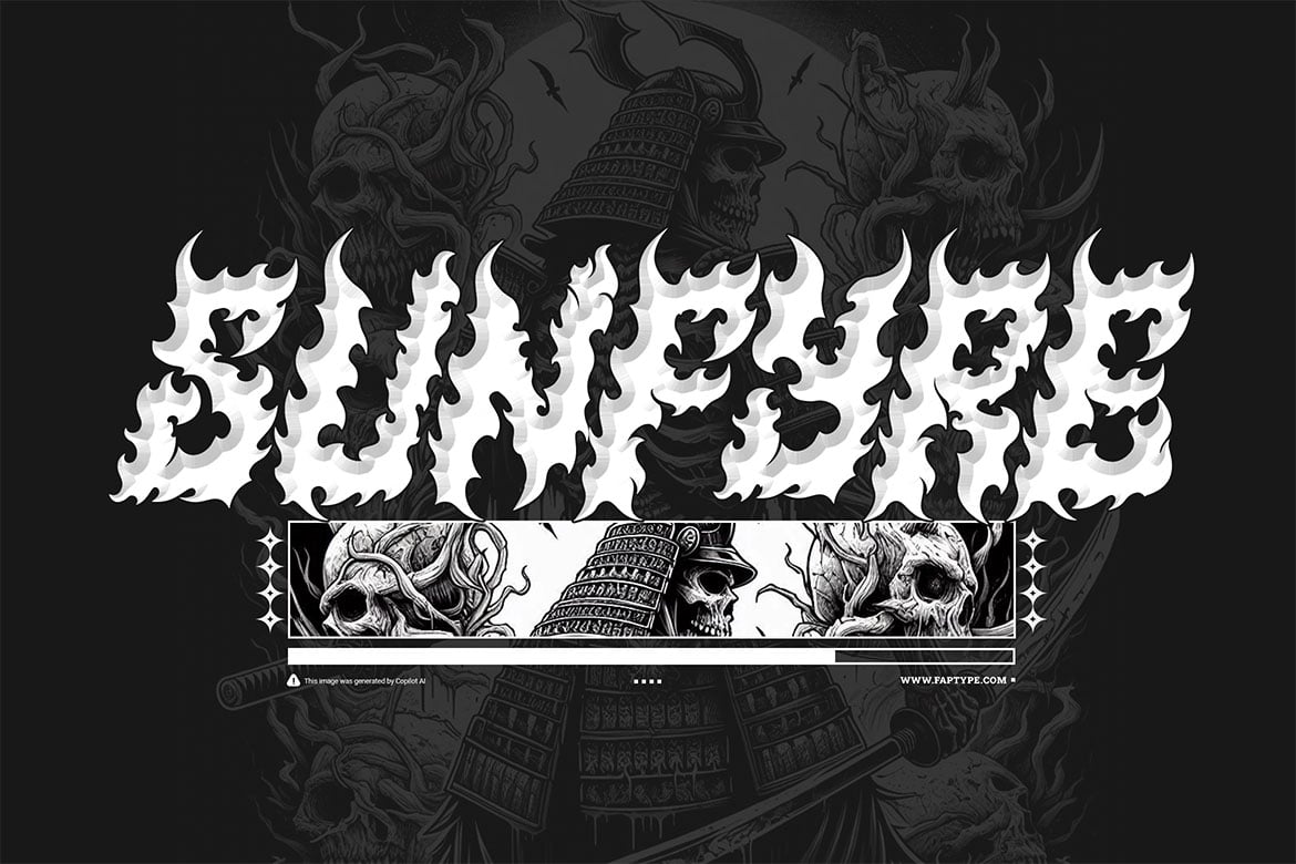 Syrax | Brutal Black Metal Typeface