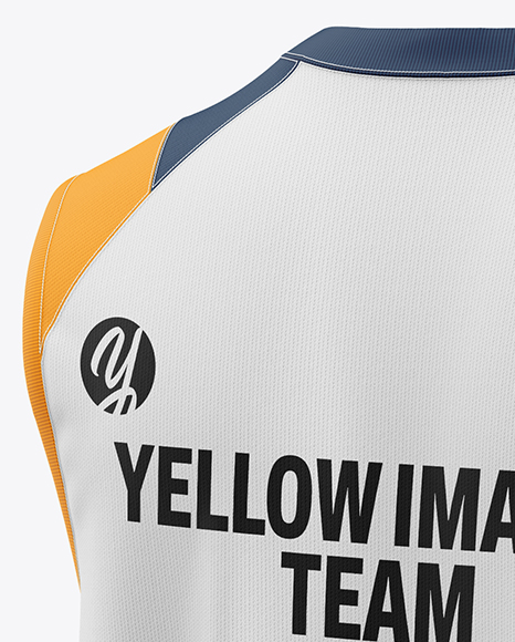 Training Sleeveless Kit Mockup - Back Half Side View