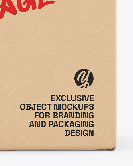 Kraft Paper Box Mockup – Front View