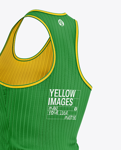 Women's Ribbed Tank Top Mockup - Half Side View