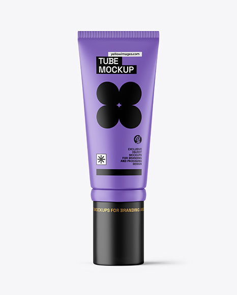 Matte Cosmetic Tube with Box Mockup