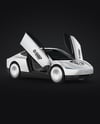 Electric RoboCab W/The Doors Open Mockup - Half Side View