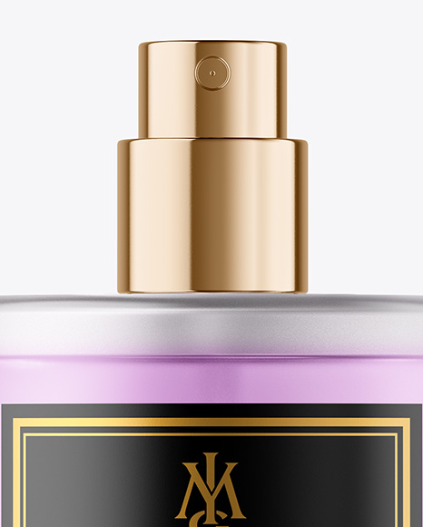 Color Liquid Frosted Glass Perfume Bottle Mockup