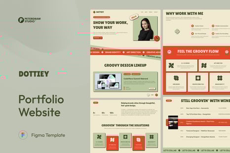 Dottiey – Portfolio Website UI Figma Template - Designs
