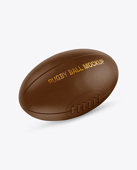 Vintage Leather Rugby Ball Mockup - Leather jacket mockup