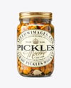 Glass Jar with Chanterelles Mockup