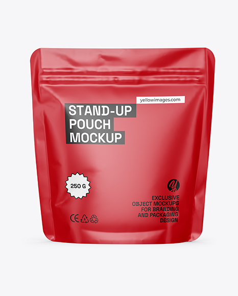 Matte Stand-up Pouch Mockup