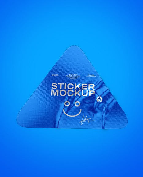 Iridiscent Triangle Sticker Mockup