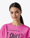 Young Woman Wearing a T-Shirt and Shorts Mockup