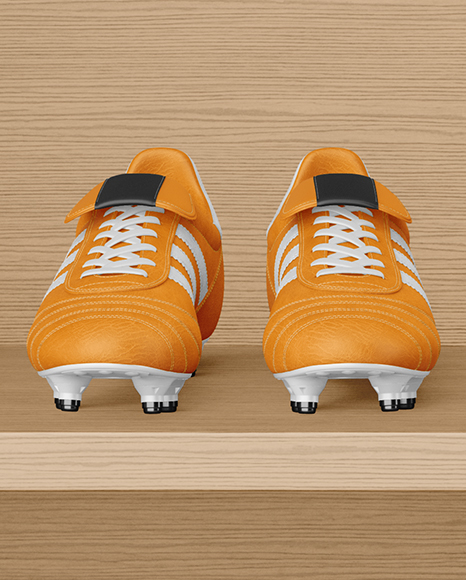 Soccer Training Kit Hanging inside a Wooden Locker Mockup