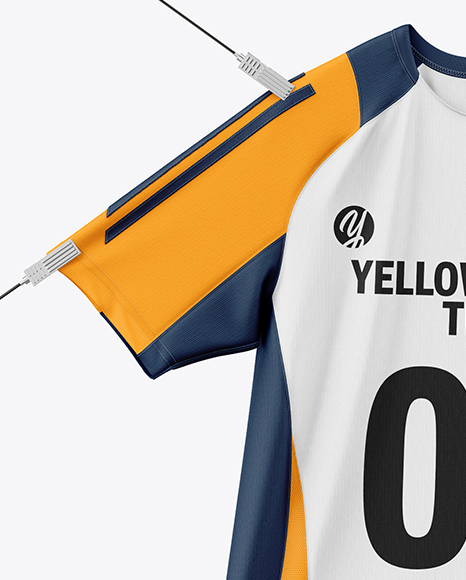 Training Jersey Hanging on a Hooked Frame Mockup