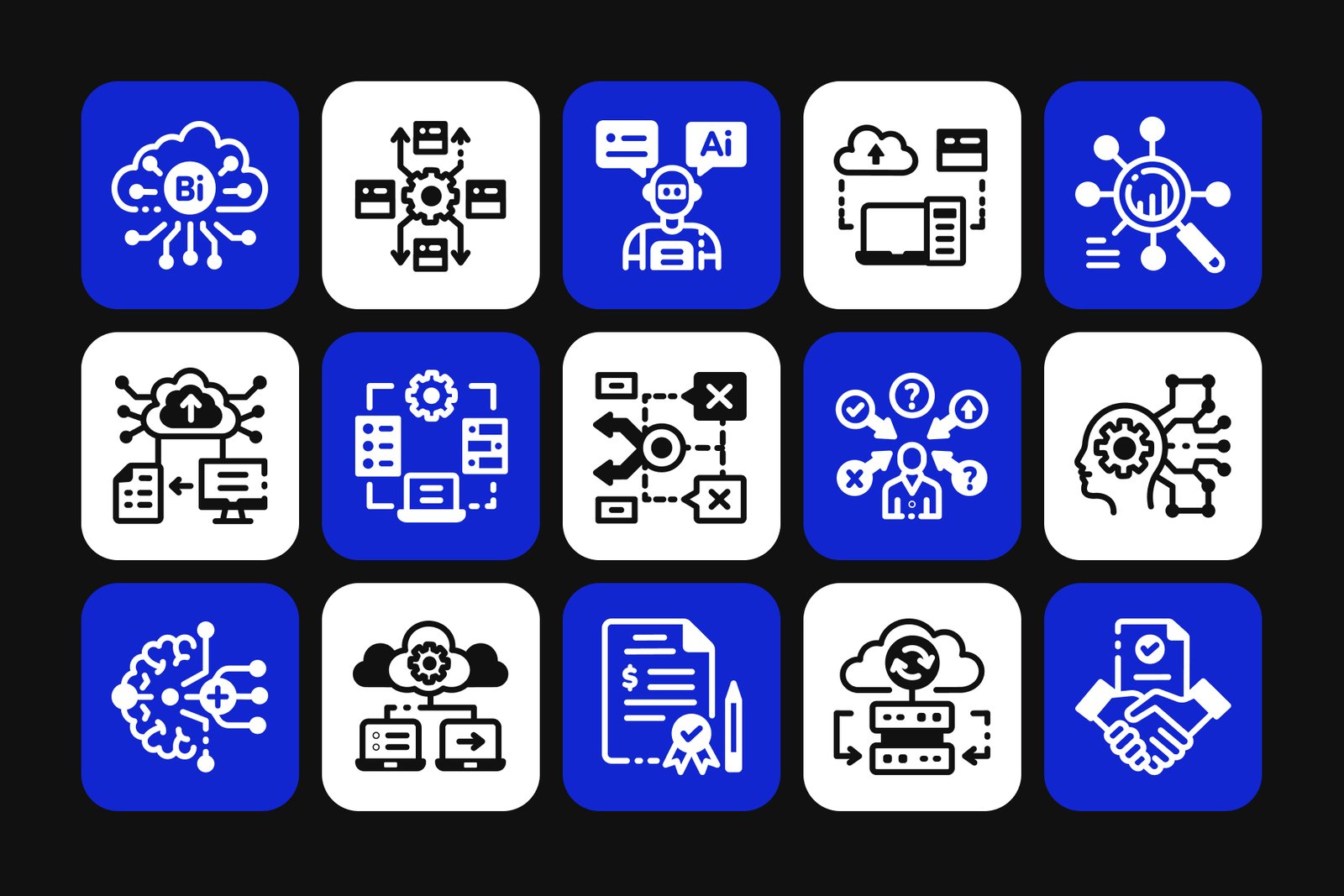 Business Intelligence Icon Set