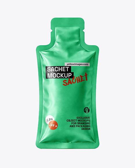 Metallic Sachet Mockup