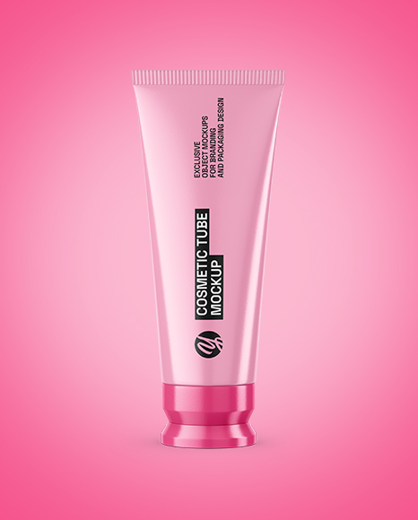 Glossy Cosmetic Tube Mockup