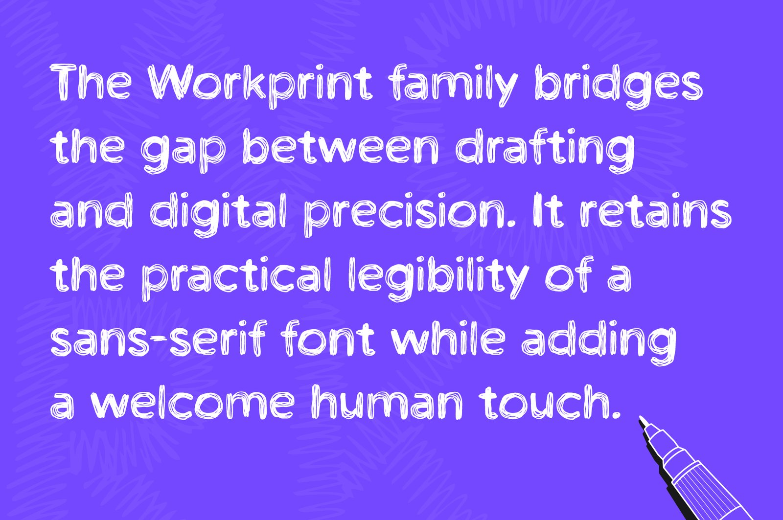 Workprint – A Hand-drawn Sans Serif Font