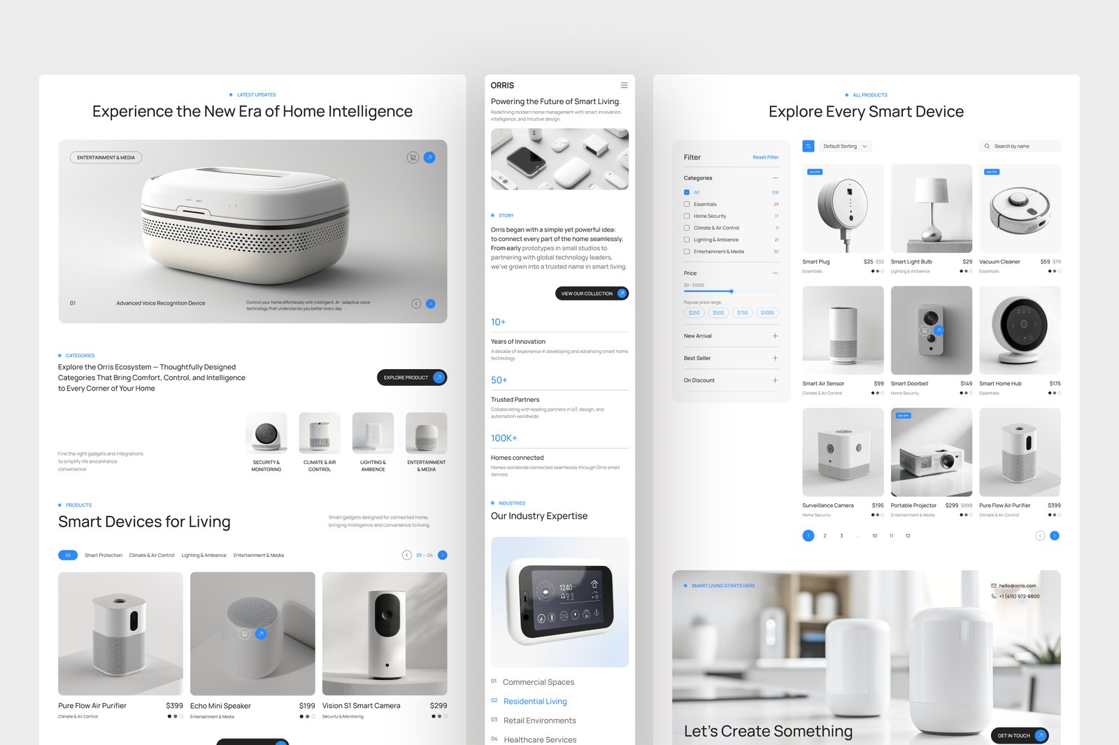 Orris – Smart Home Website UI Figma Template