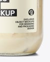 Clear Glass Jar with Clam Chowder Mockup