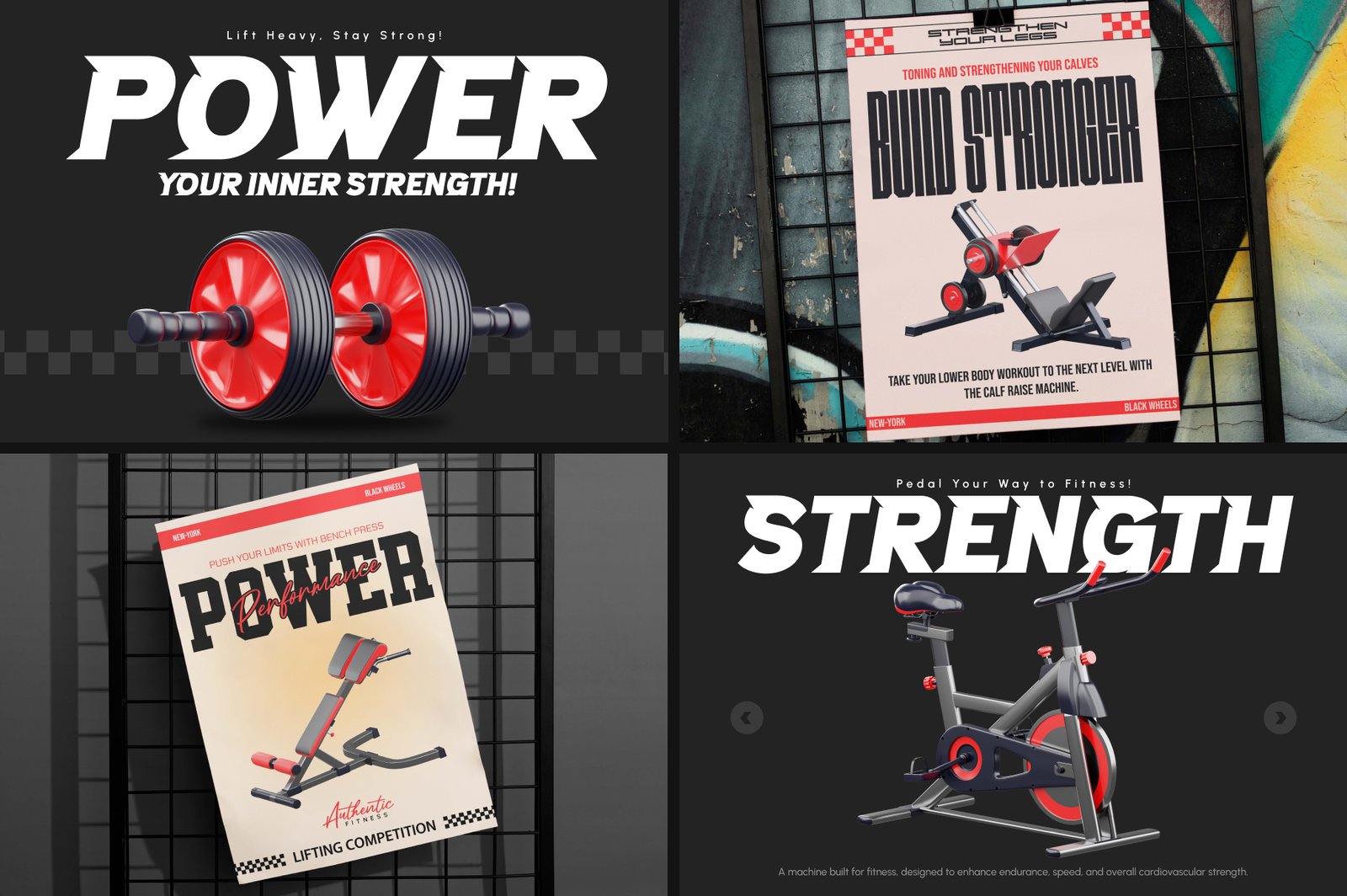 3D Fitness and Exercise Icons