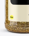 Clear Plastic Jar with Za'atar Spice Mockup