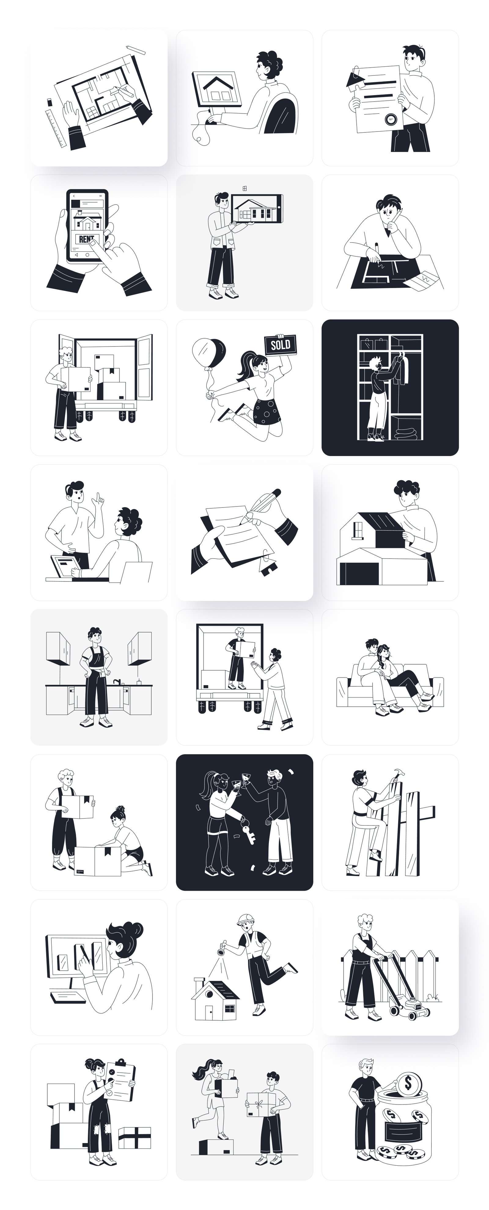Home Owner Illustration Set